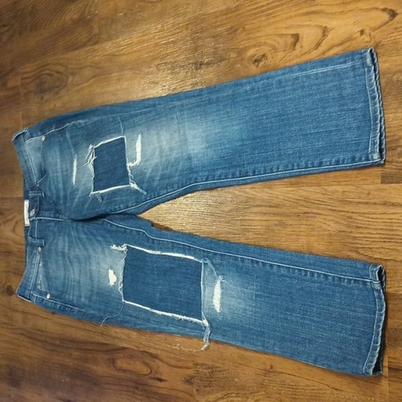 Madewell Denim - Madewell Patchwork Slim Boyfriend Blue Jean GGG